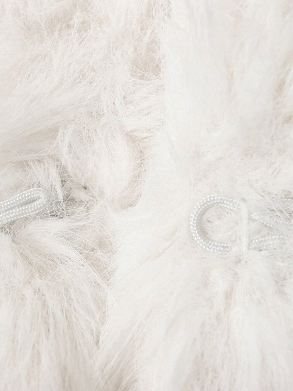 White Casual Women's Faux Fur Collar Short Jacket - Picture 9 of 10